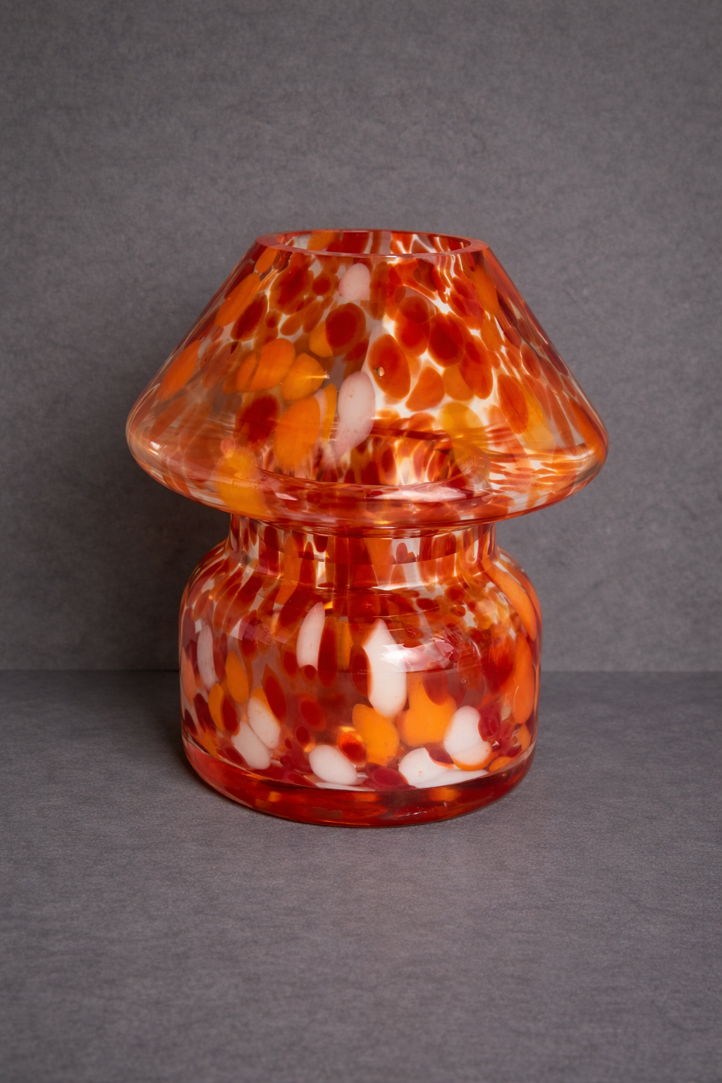 Mushroom Candle Lamp - Blood Orange