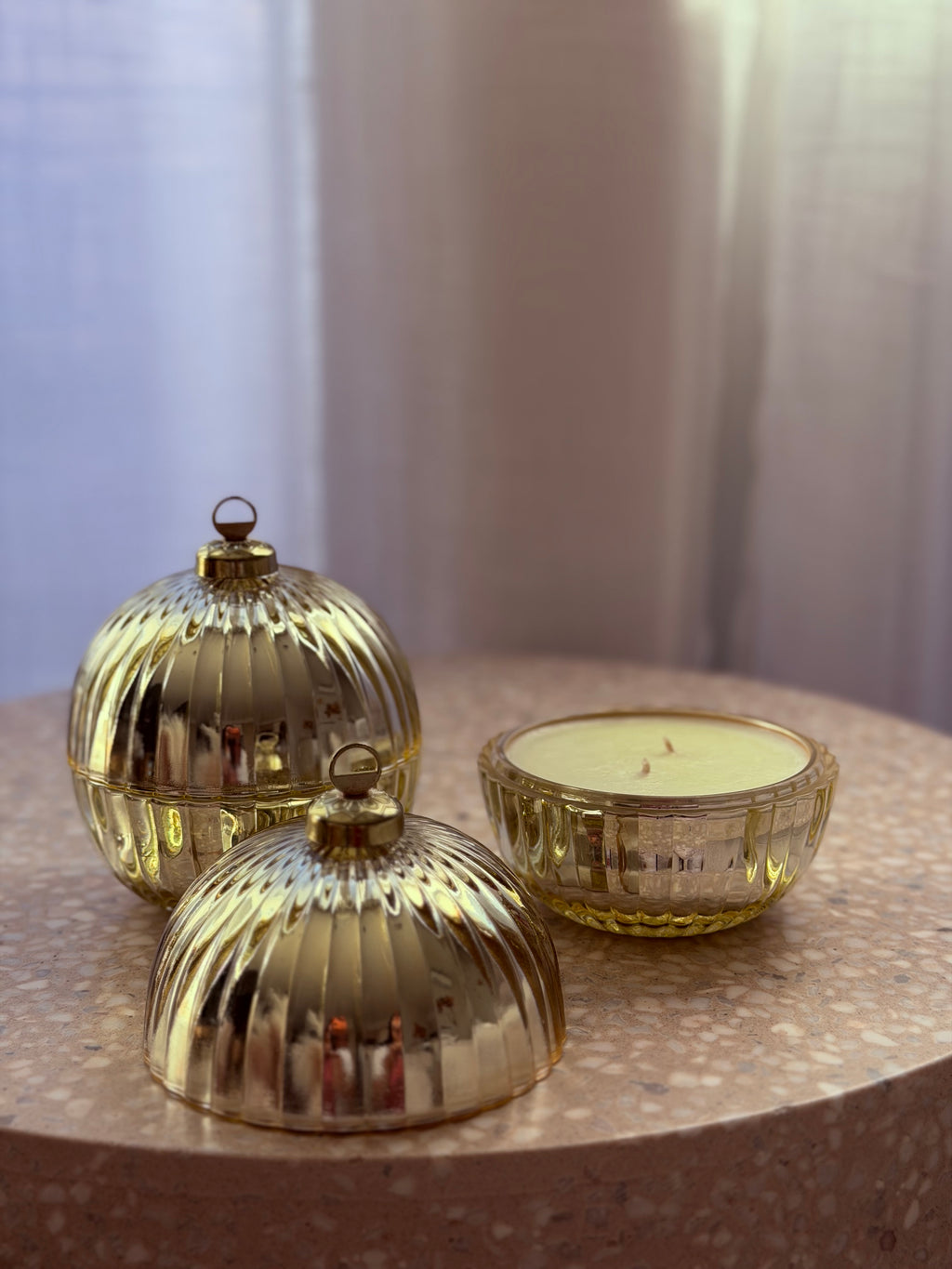 Golden Glow Bauble Candle
