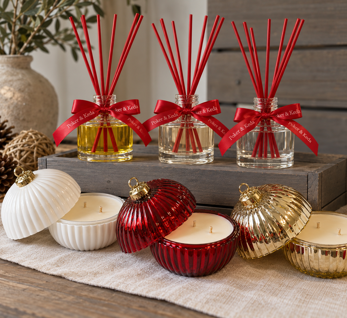 Christmas Candle & Reed Diffuser Bundle