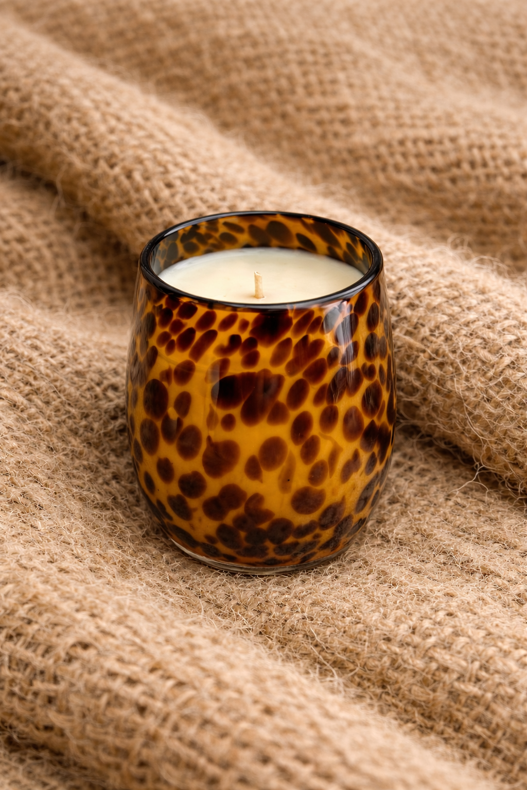Patterned Jar - Leopard (Brown)
