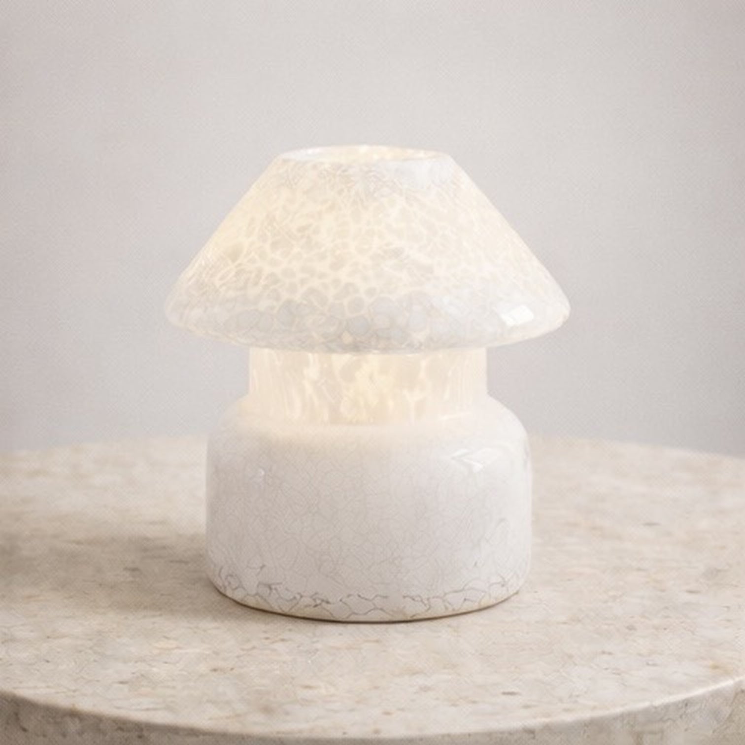 Mushroom Candle Lamp - White