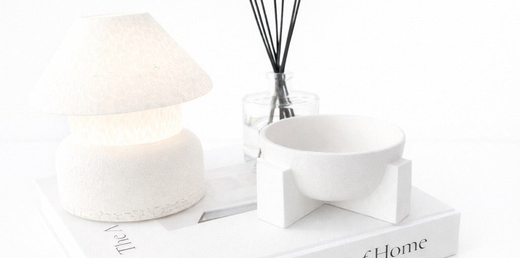 Mushroom Candle Lamp - White