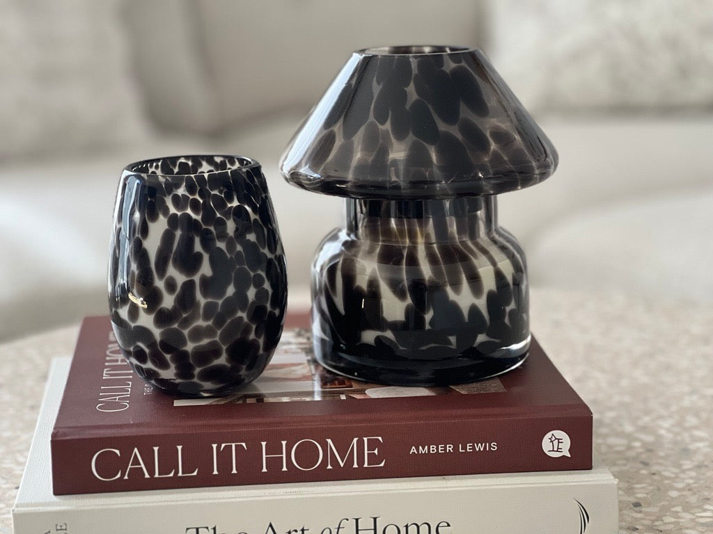 Patterned Jar - Cheetah (Black)